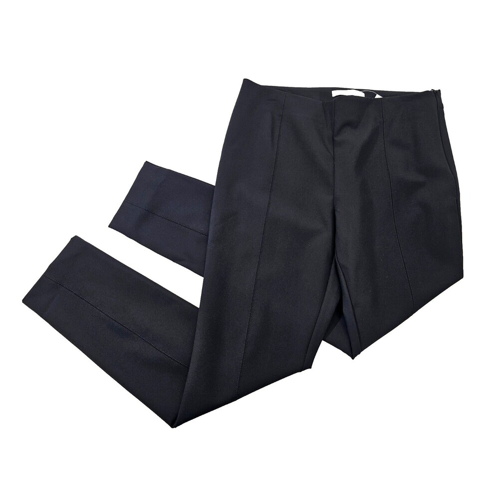 MARELLA Women's 10 ARIETE Black Skinny Split Hem‎ Trousers Ponte Dress Pants